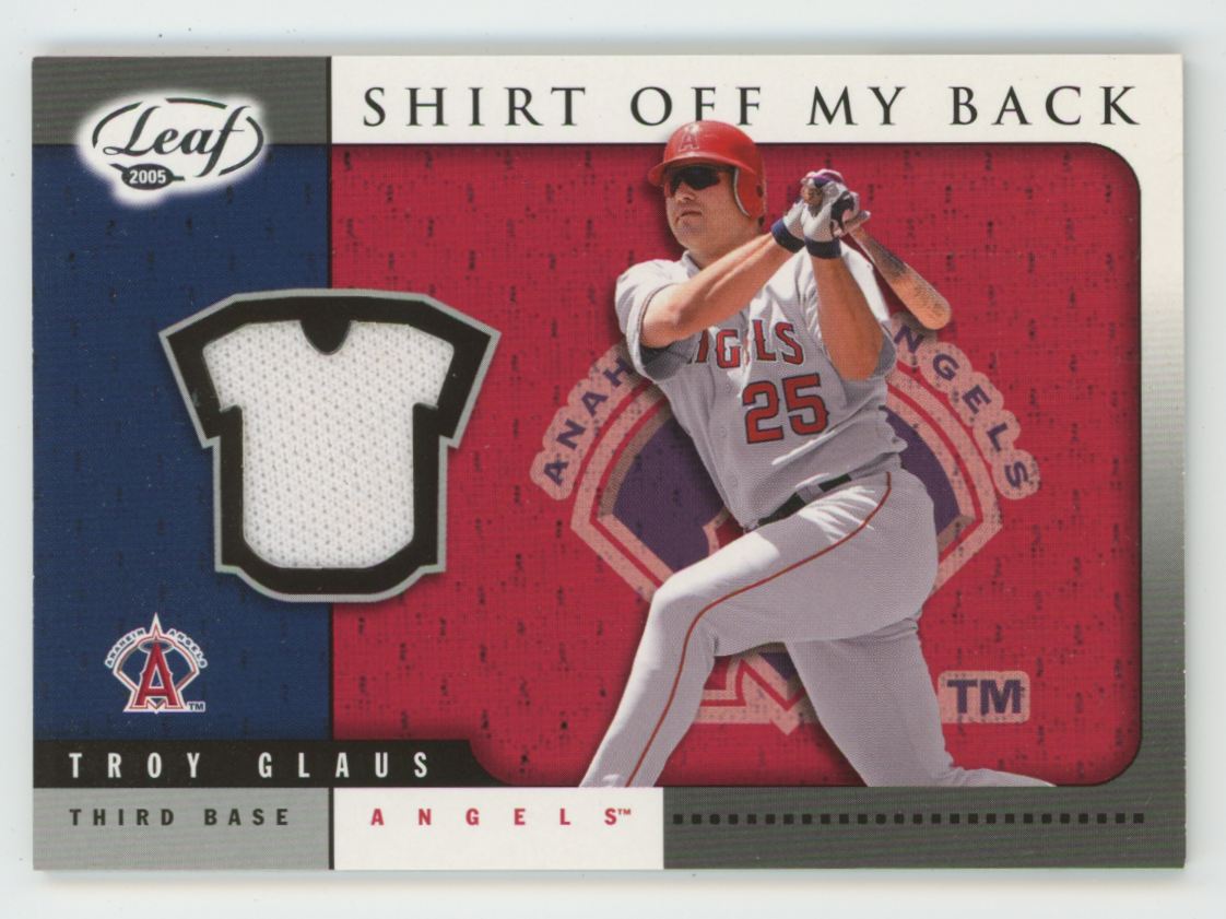 Troy Glaus 2004 Leaf Shirt Off My Back #SB 38 Los Angeles Angels