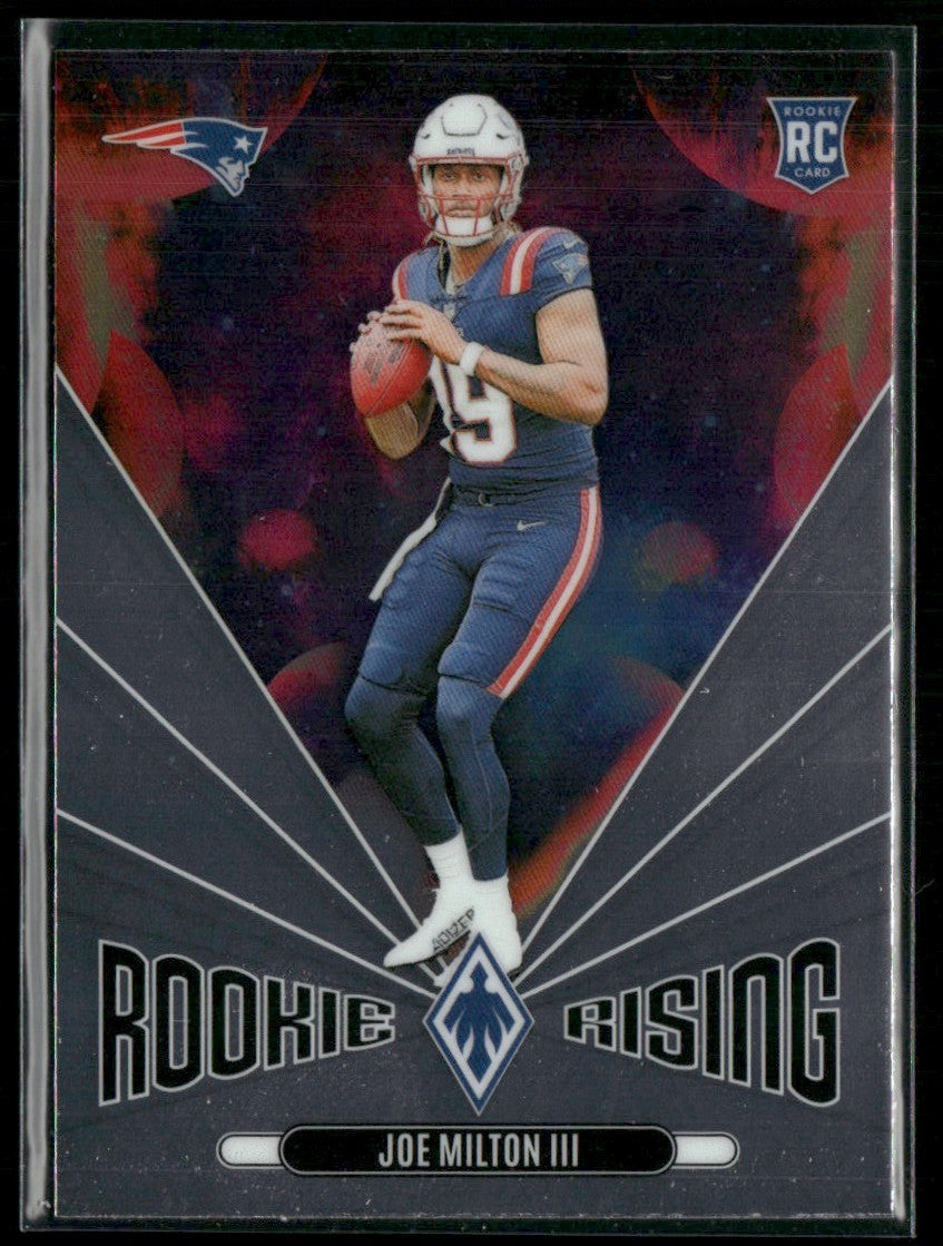 Joe Milton III 2024 Panini Phoenix Rookie Rising RC #RR-JMN New England Patriots