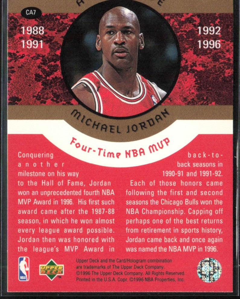 Michael Jordan 1996 Upper Deck A Cut Above #CA7 Chicago Bulls