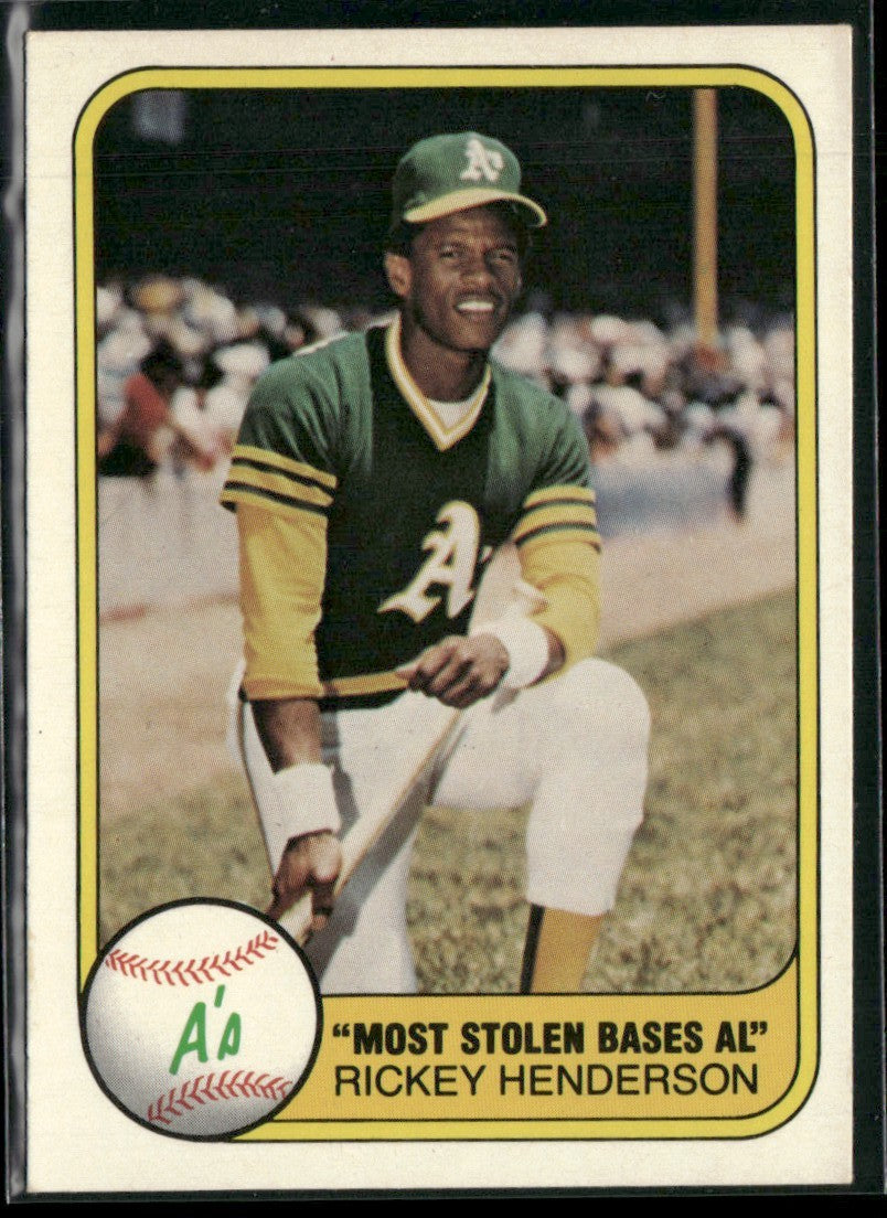 Rickey Henderson 1981 Fleer #351 Oakland Athletics