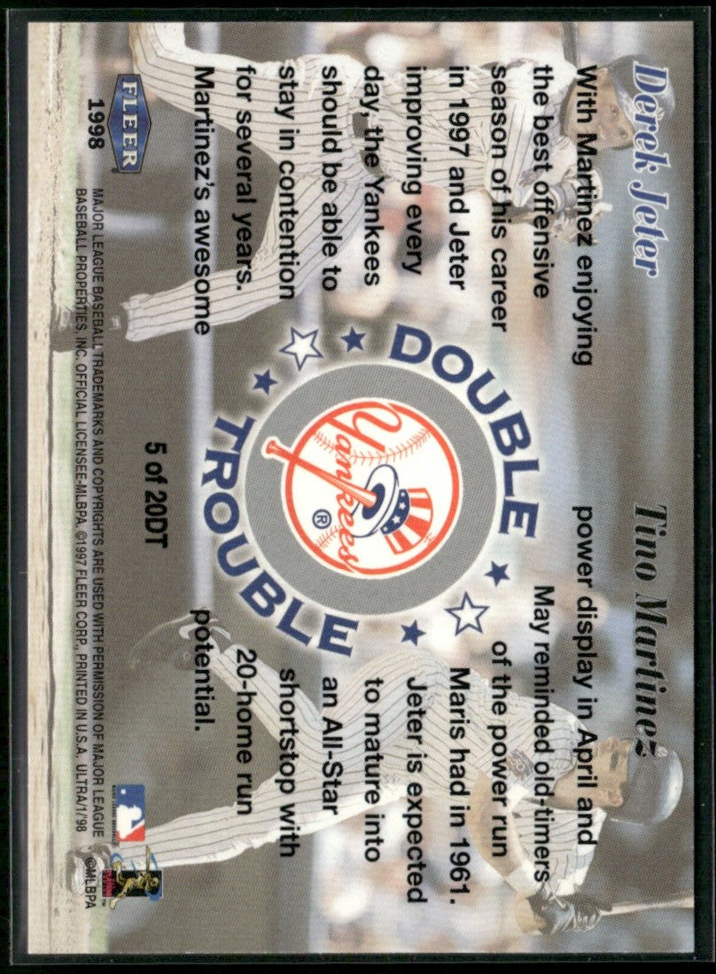 Derek Jeter Tino Martinez 1998 Fleer Ultra Double Trouble #5 New York Yankees