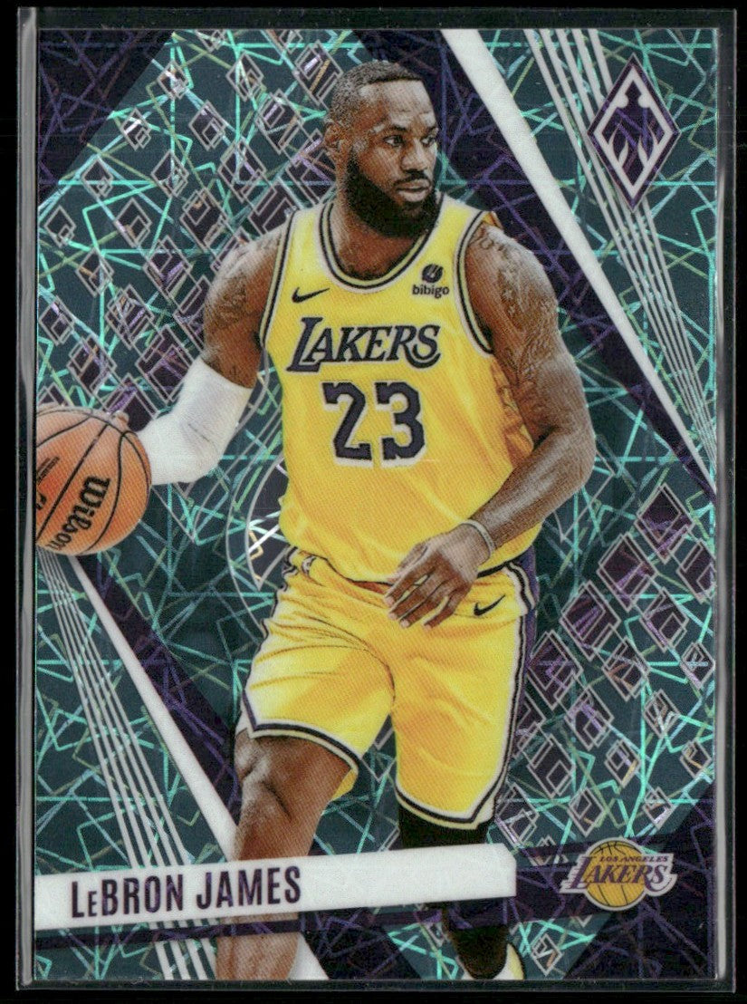 LeBron James 2023 Panini Phoenix Teal Lazer #211 Los Angeles Lakers