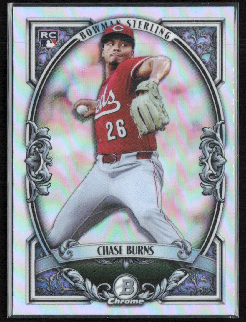 Chase Burns 2026 Bowman Chrome Sterling RC #BST-10 Cincinnati Reds