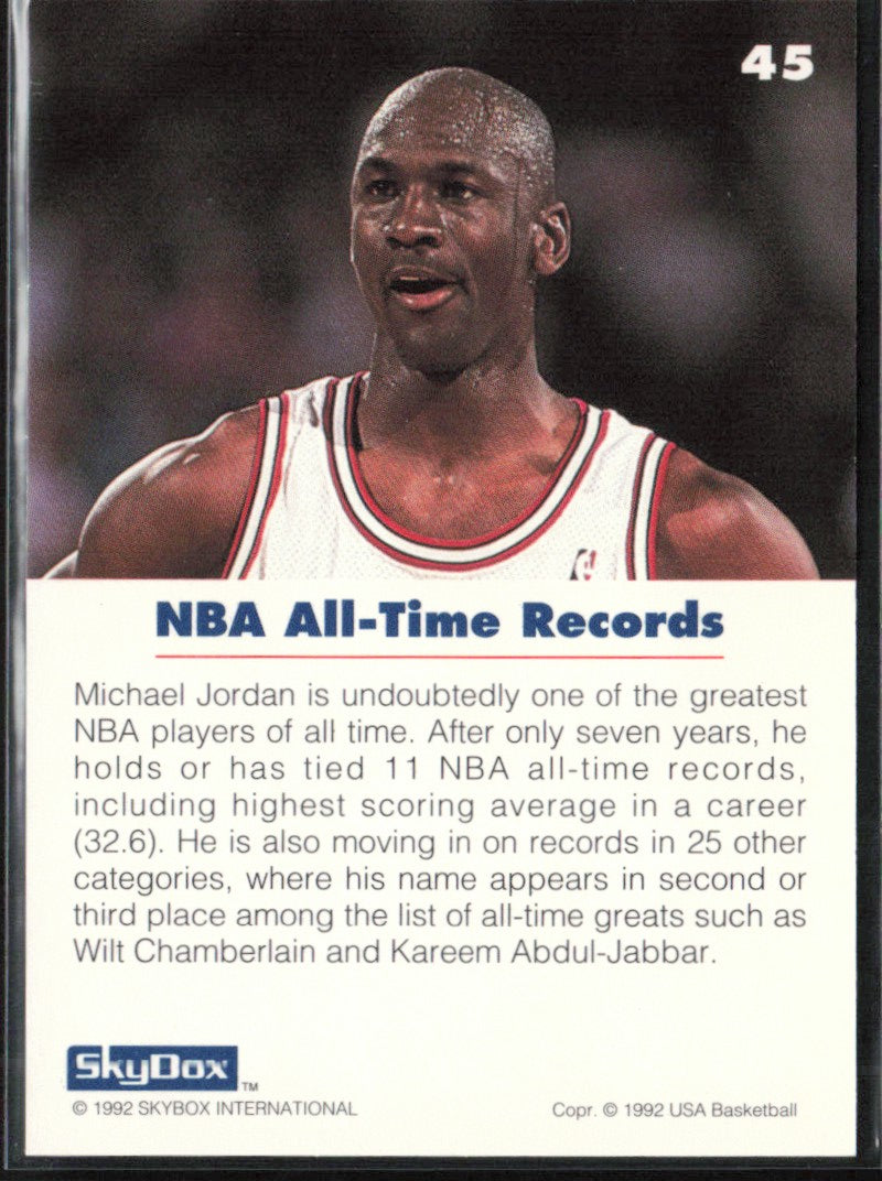 Michael Jordan 1992 SkyBox USA #45 USA