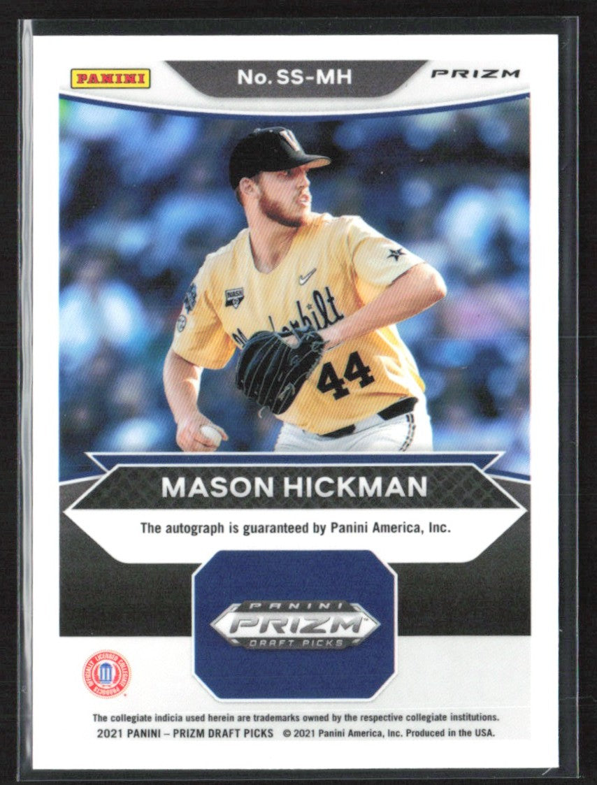 Mason Hickman 2021 Panini Prizm Draft Picks Signing Sessions Silver AUTO #SS-59