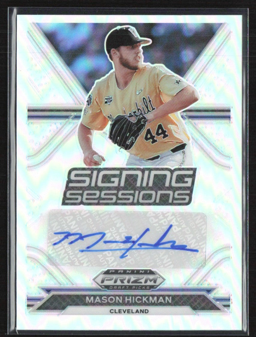 Mason Hickman 2021 Panini Prizm Draft Picks Signing Sessions Silver AUTO #SS-59
