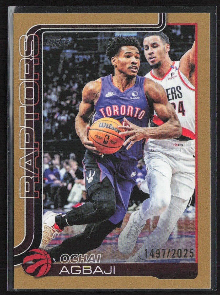Ochai Agbaji 2025 Topps Gold /2025 #247 Toronto Raptors