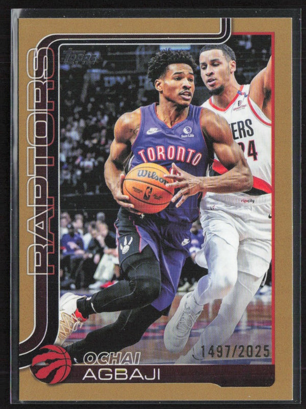 Ochai Agbaji 2025 Topps Gold /2025 #247 Toronto Raptors