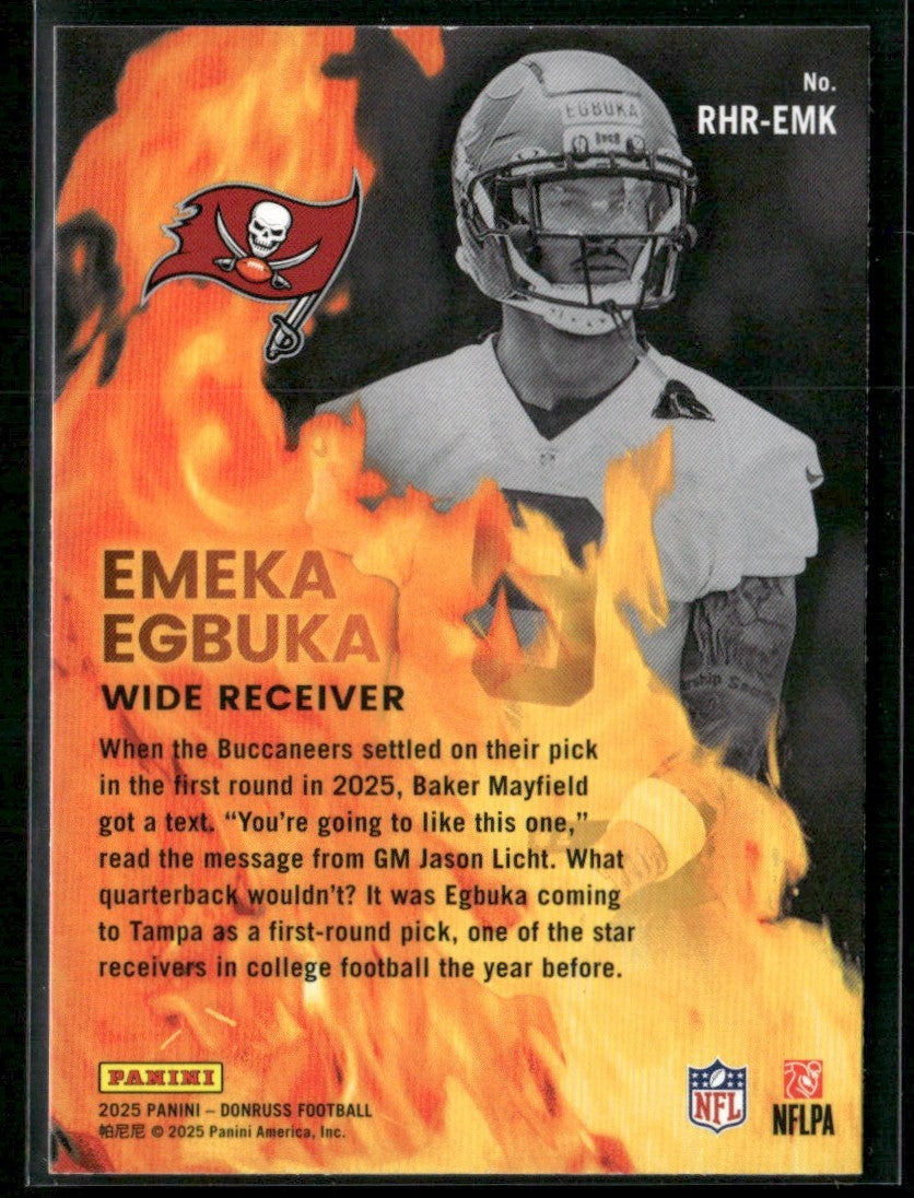Emeka Egbuka 2025 Panini Donruss Red Hot Rookies RC #RHR-EMK