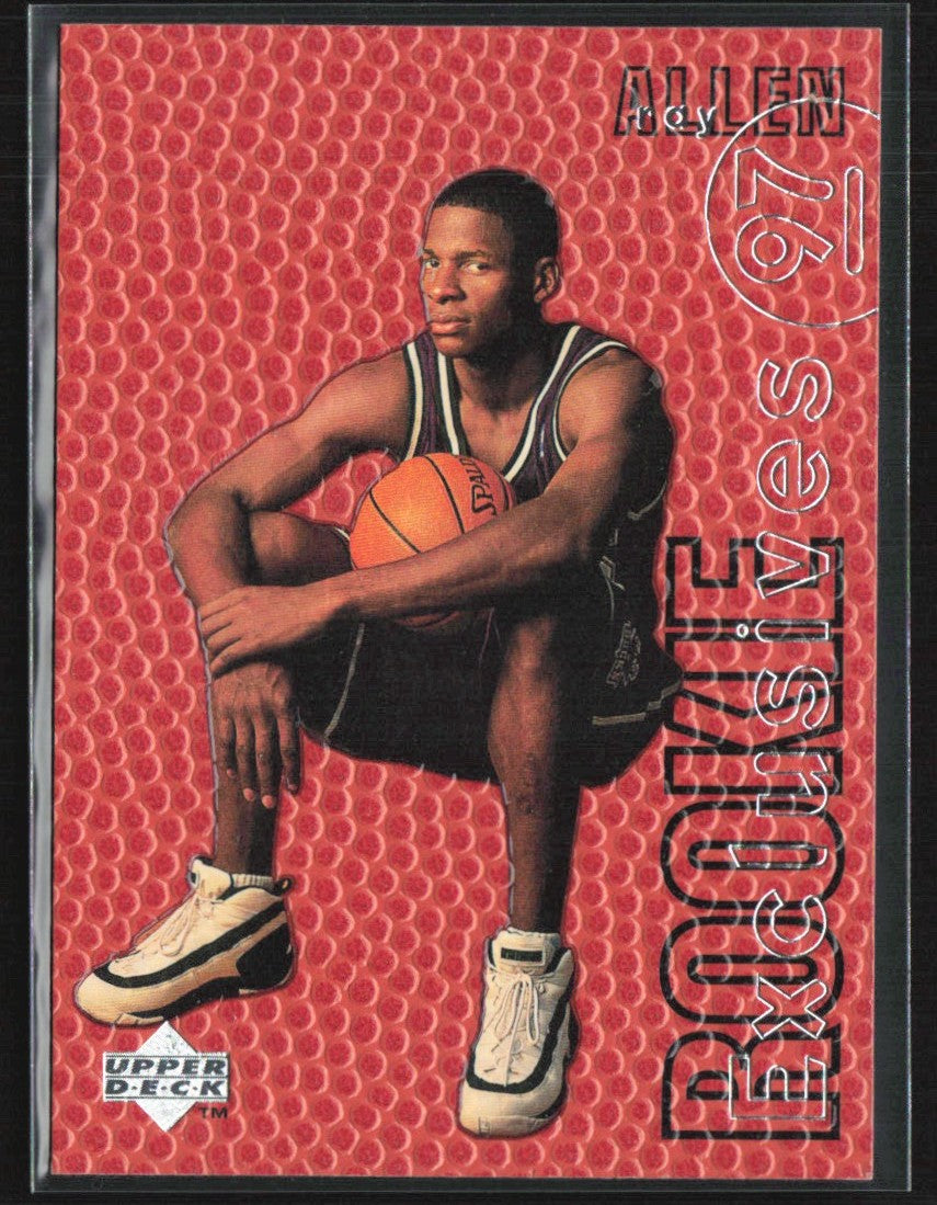 Ray Allen 1996 Upper Deck Exclusives RC #R7 Milwaukee Bucks