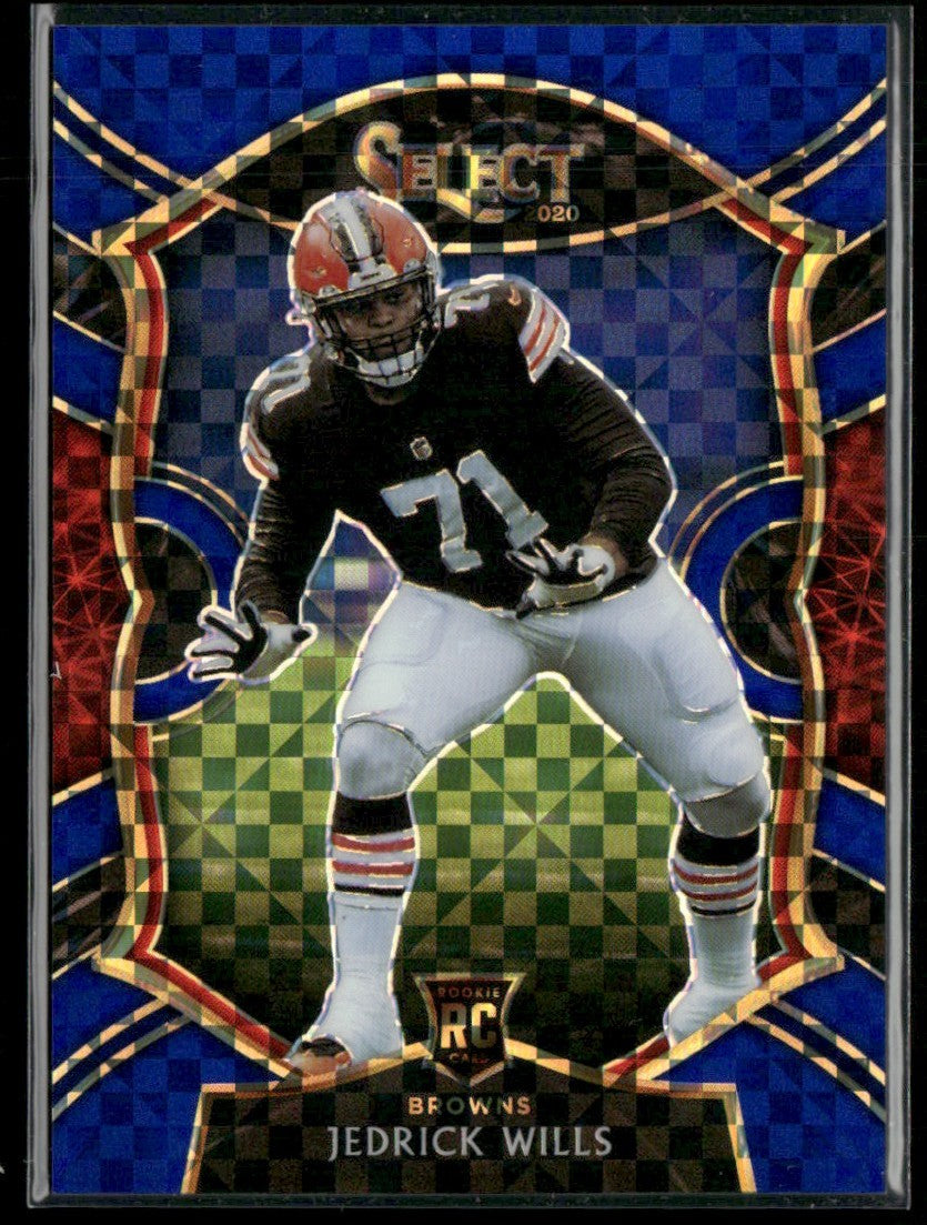 Jedrick Wills 2020 Panini Select Concourse Blue Prizm RC /175 #90