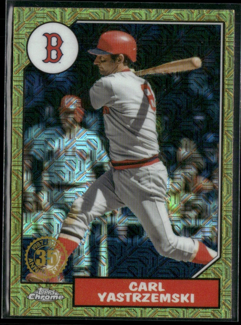 Carl Yastrzemski 2022 Topps Chrome Update 1987 Silver Pack Mojo Refractor