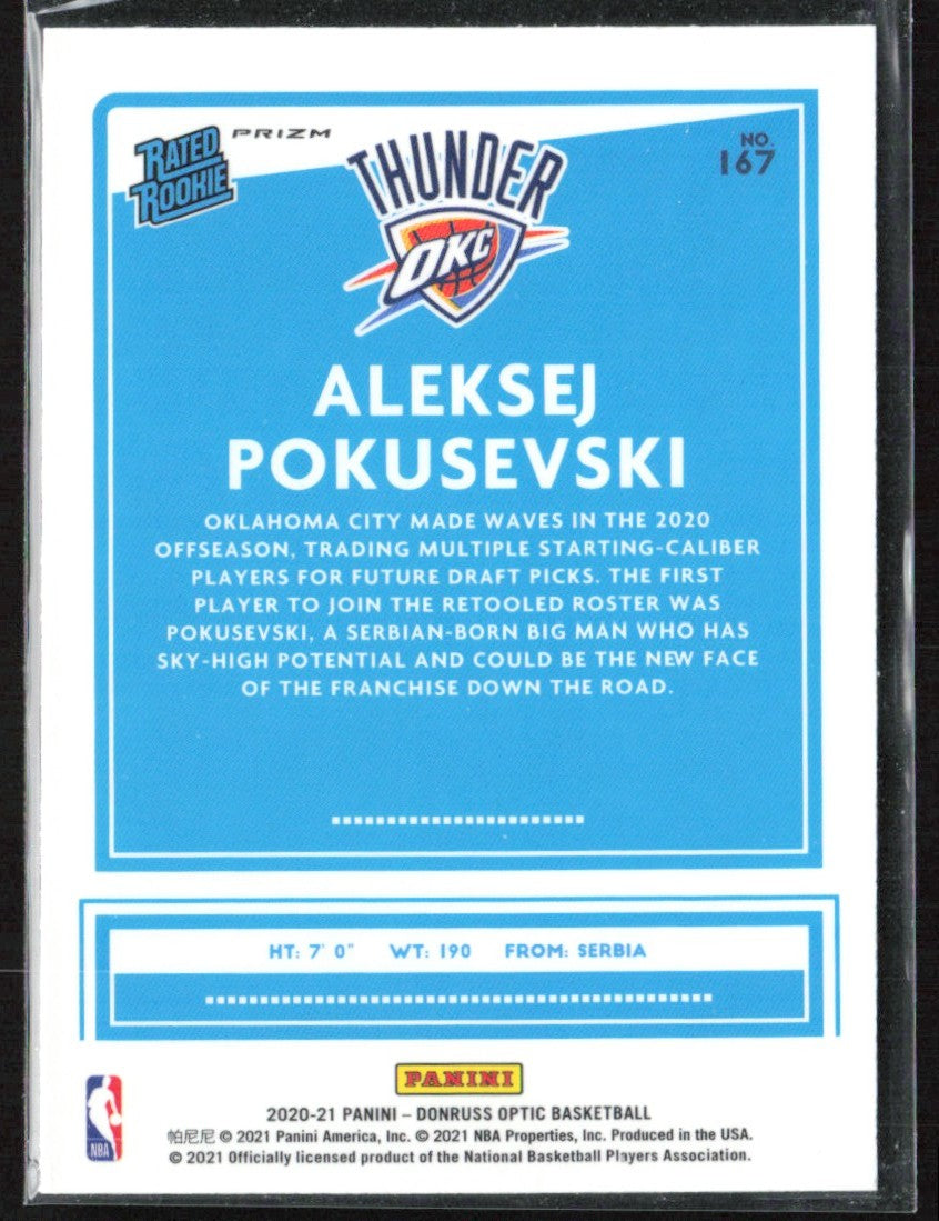 Alperen Sengun 2020 Donruss Optic Fast Break RC #169 Houston Rockets