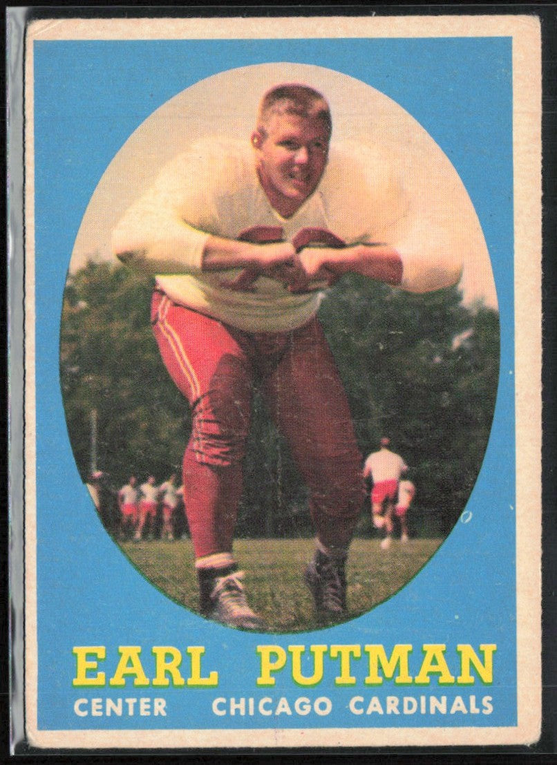Earl Putman 1958 Topps RC #88 Chicago Cardinals
