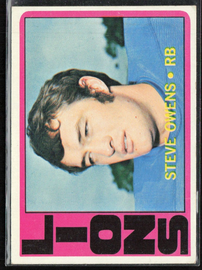 Steve Owens 1972 Topps RC #25 Detroit Lions