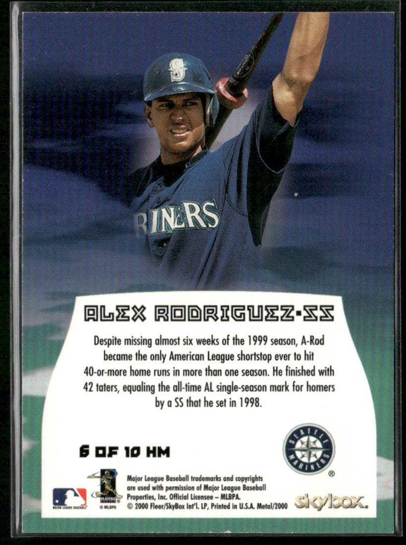 Alex Rodriguez 2000 SkyBox Heavy Metal #6 Seattle Mariners
