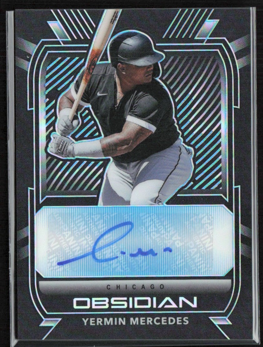 Yermin Mercedes 2021 Panini Chronicles Obsidian AUTO #O-YM Chicago White Sox