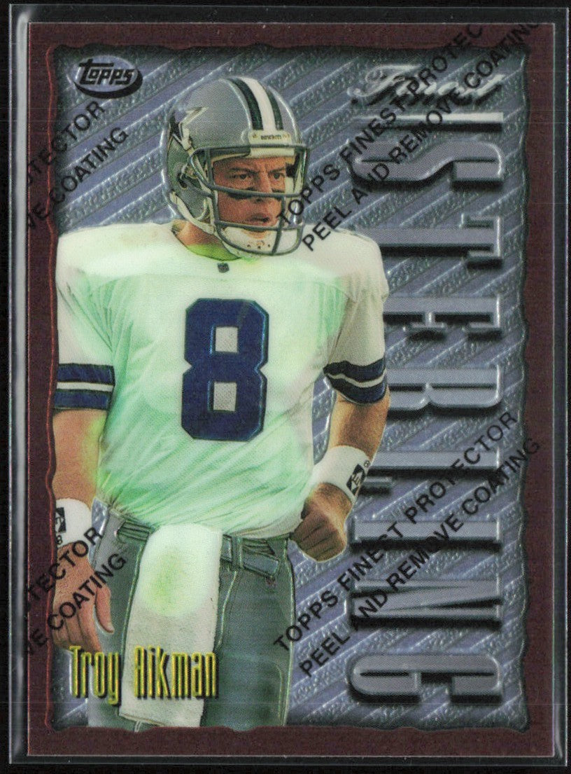 Troy Aikman 1996 Topps Finest #134 Dallas Cowboys