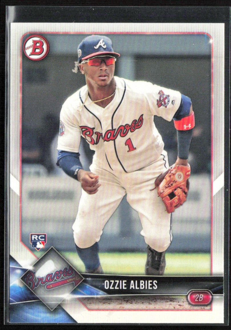 Ozzie Albies 2018 Bowman RC #62 Atlanta Braves