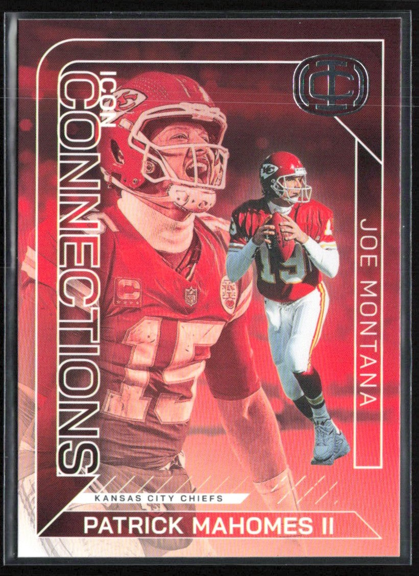 Patrick Mahomes II Joe Montana 2025 Panini Icon Collection Connections #IC-24