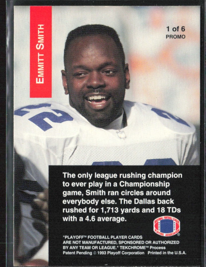 Emmitt Smith 1993 Playoff Promo #1 Dallas Cowboys