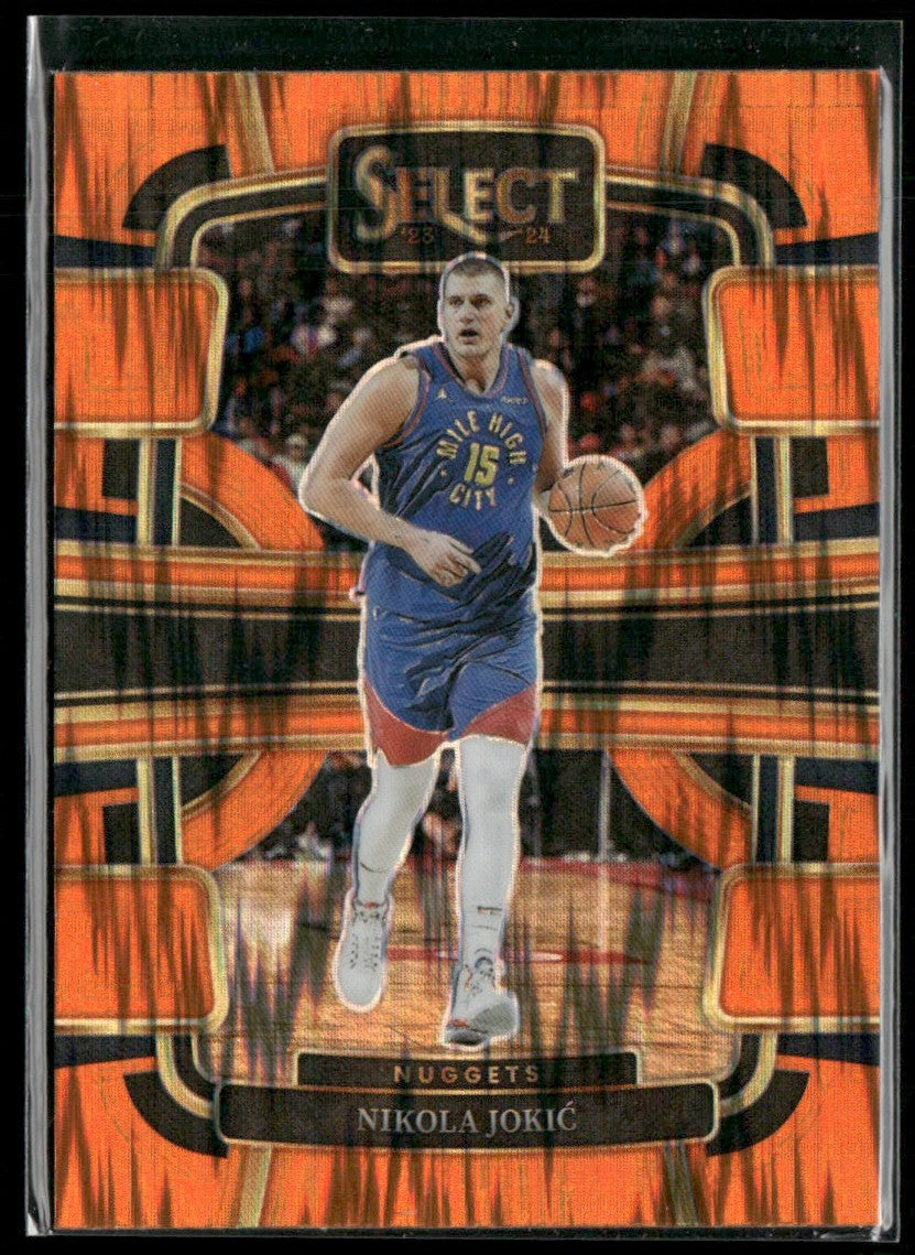 Nikola Jokic 2023 Panini Select Concourse Orange Shock #32 Denver Nuggets
