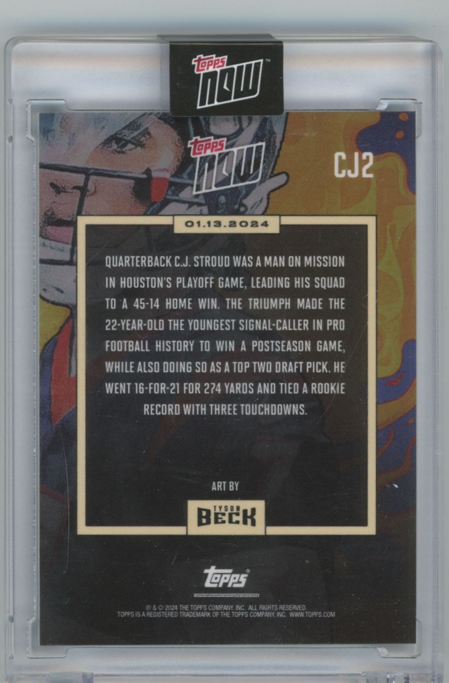 CJ Stroud 2024 Topps Now RC #CJ2 Houston Texans