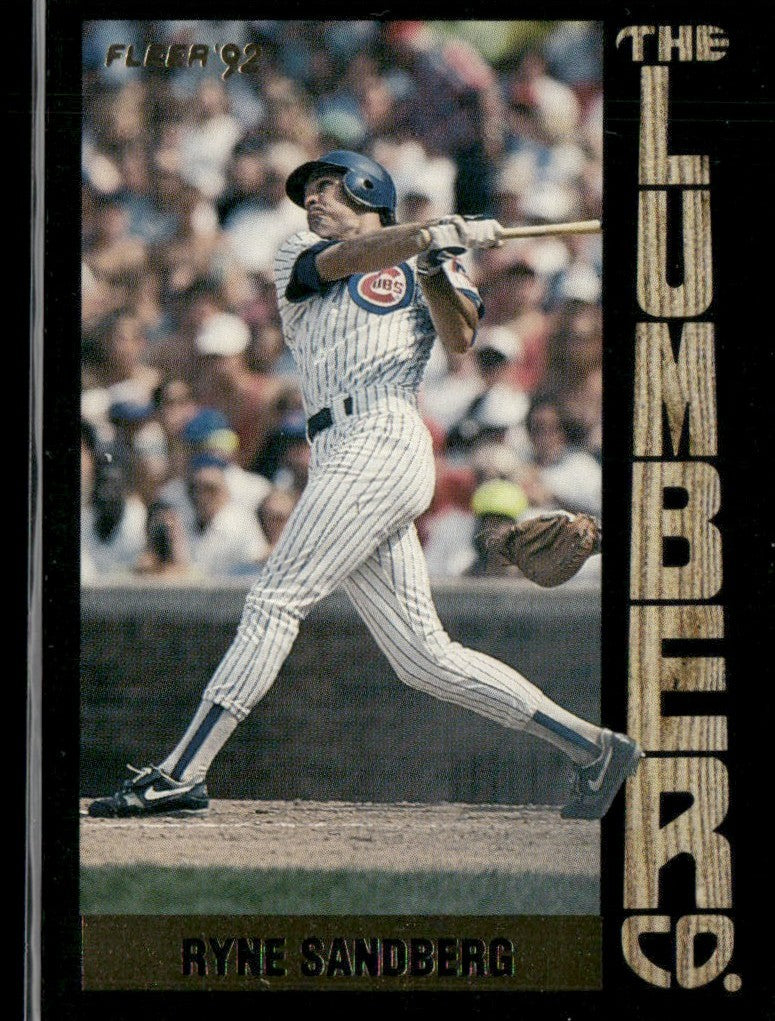 Ryne Sandberg 1992 Fleer Lumber Company #4 Chicago Cubs