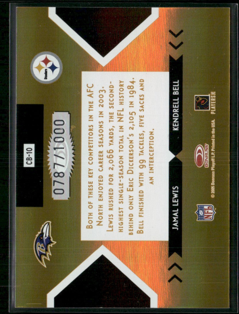 Jamal Lewis/Kendrell Bell 2005 Donruss Elite Face 2 Gold /1000 #CB-10