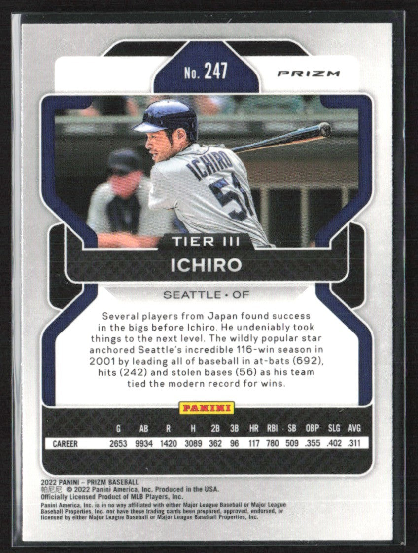 Ichiro 2022 Panini Prizm Red White & Blue #247 Seattle Mariners