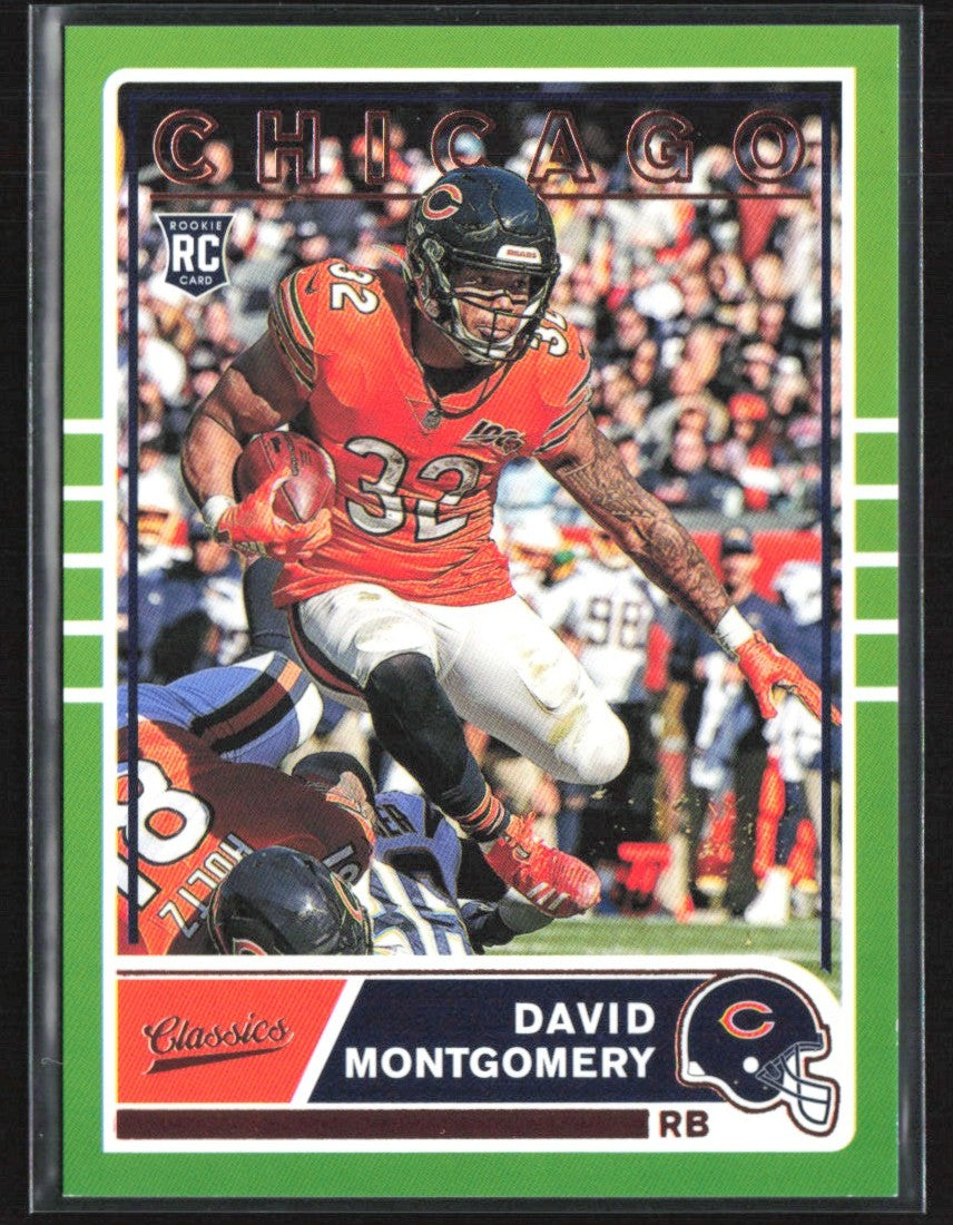 David Montgomery 2019 Panini Chronicles Classics Red RC /199 #C-6 Chicago Bears
