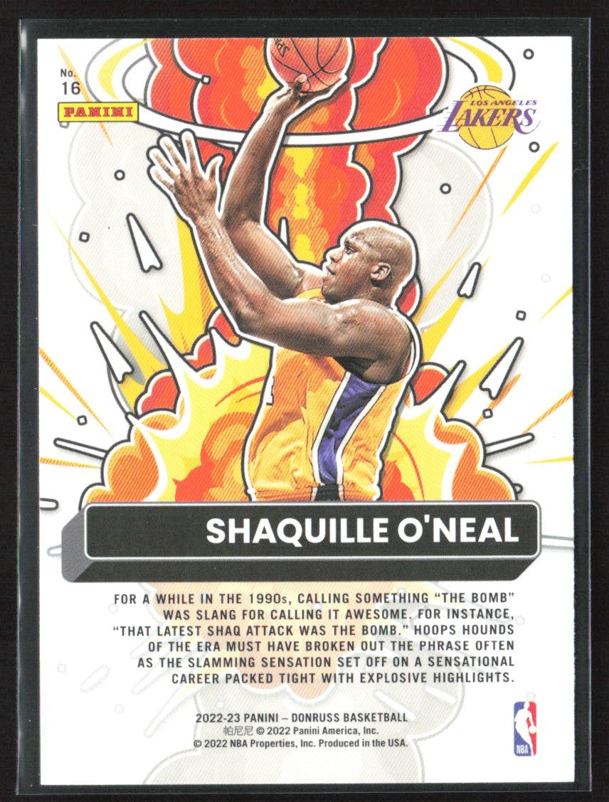 Shaquille O'Neal 2022 Donruss Bomb Squad #16 Los Angeles Lakers