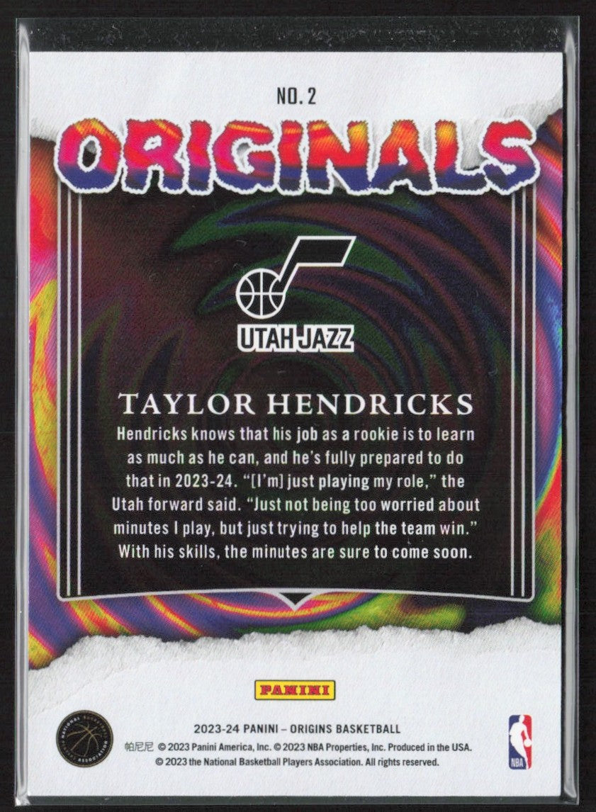 Taylor Hendricks 2023 Panini Origins Originals RC #2 Utah Jazz
