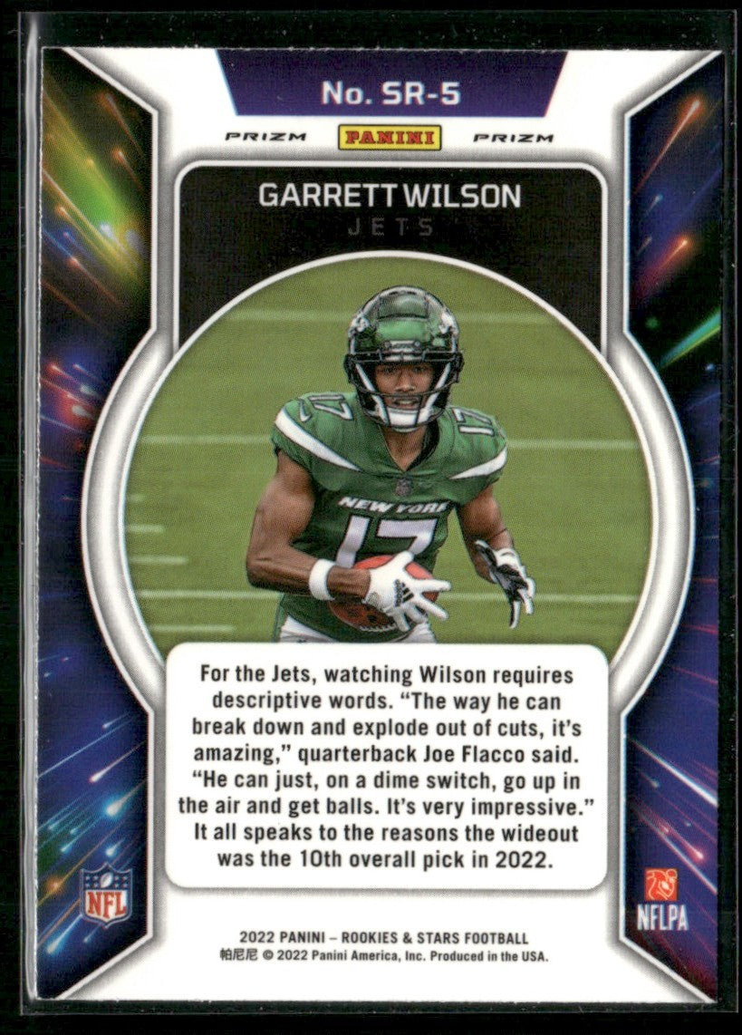 Garrett Wilson 2022 Panini Rookies & Stars Stellar Prizm RC #SR-5 New York Jets