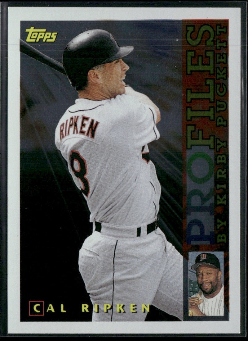 Cal Ripken 1996 Topps Profiles by Kirby Puckett #AL-08 Baltimore Orioles