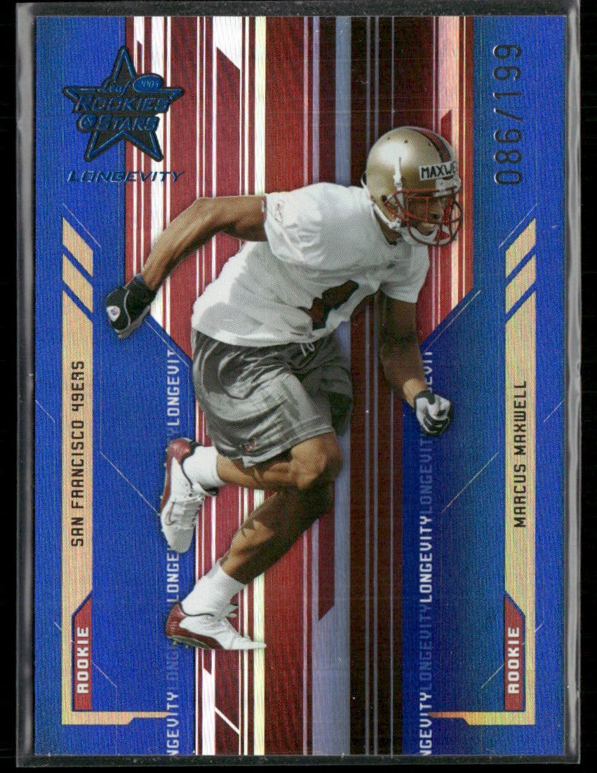 Marcus Maxwell 2005 Leaf Rookies & Stars Longevity Sapphire /199 #184