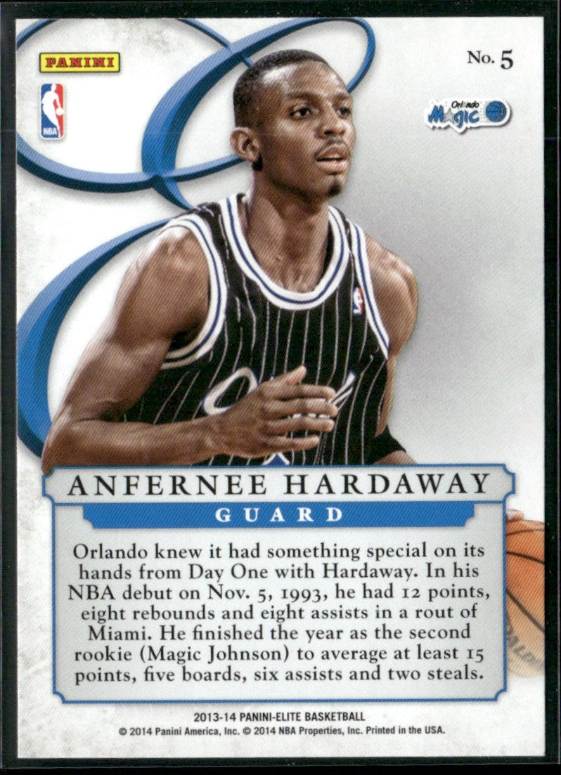 Anfernee Hardaway 2014 Panini Elite Series Inserts #5 Orlando Magic