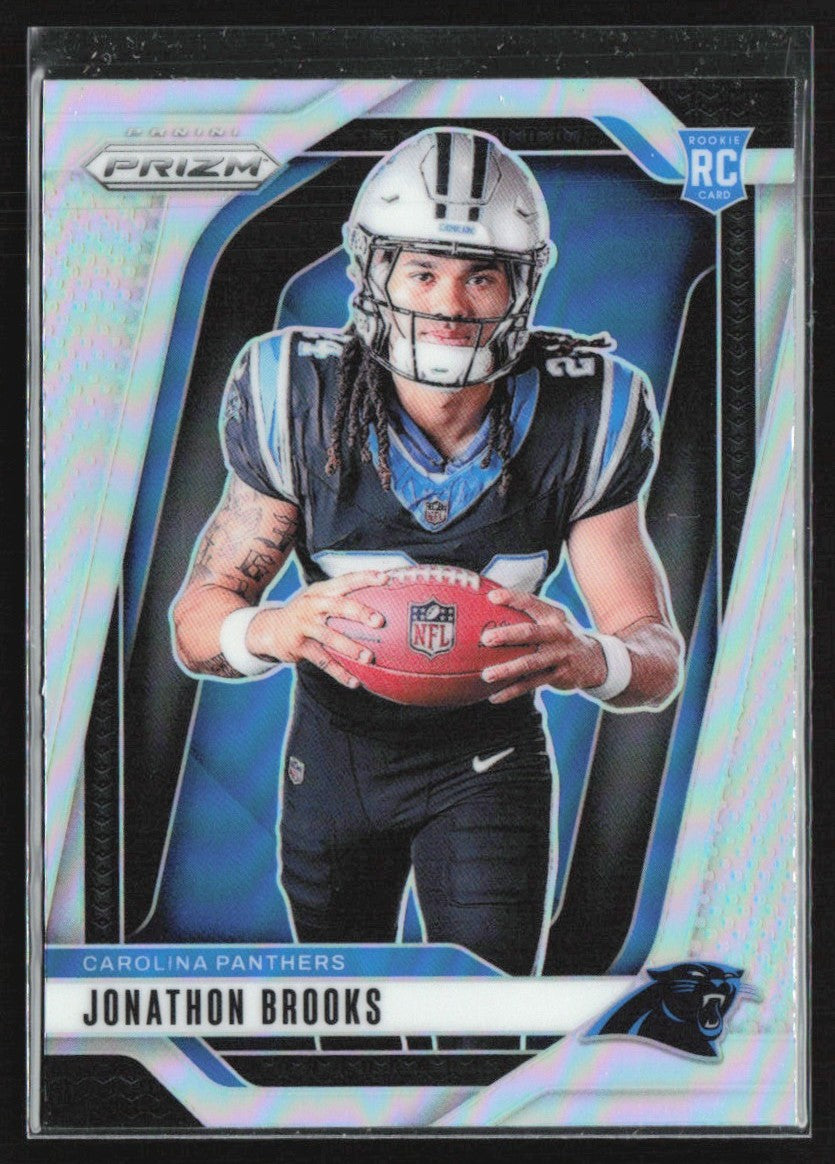 Jonathon Brooks 2024 Panini Prizm Silver Variation RC #21 Carolina Panthers