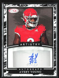 Avery Young 2022 SAGE Artistry AUTO #A-AY Rutgers Scarlet Knights