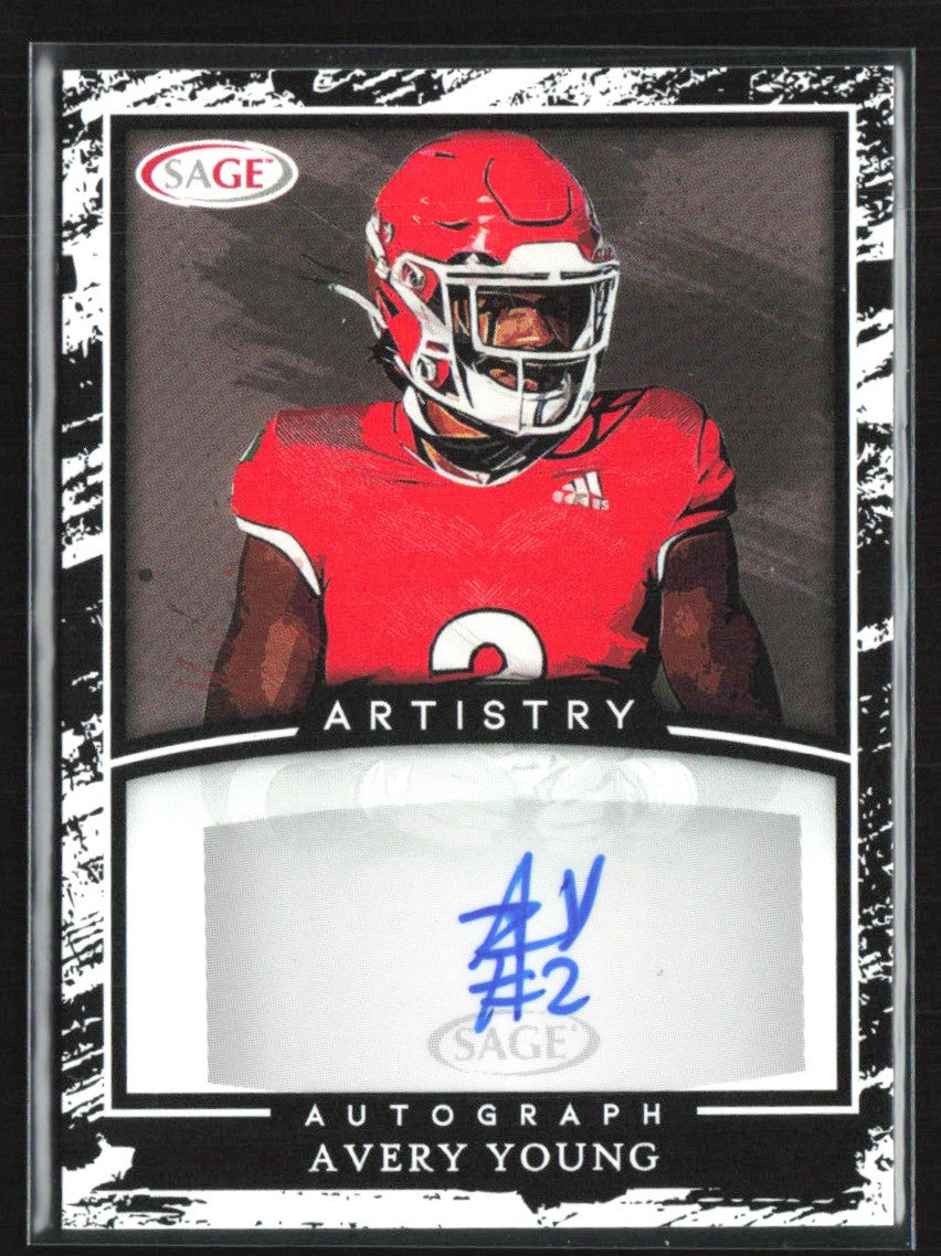Avery Young 2022 SAGE Artistry AUTO #A-AY Rutgers Scarlet Knights