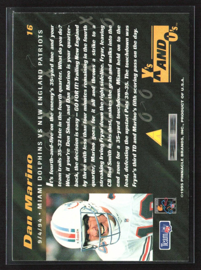 Dan Marino 1995 Pinnacle Club Collection #16 Miami Dolphins