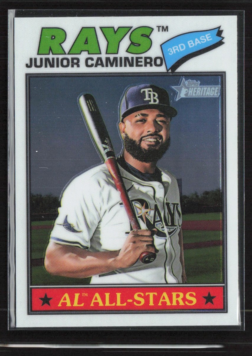 Junior Caminero 2026 Topps Heritage Chrome #380 Tampa Bay Rays