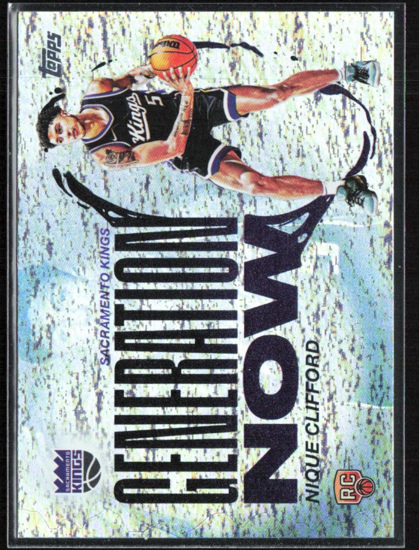 Nique Clifford 2025 Topps Generation Now Holofoil RC #GN-24 Sacramento Kings