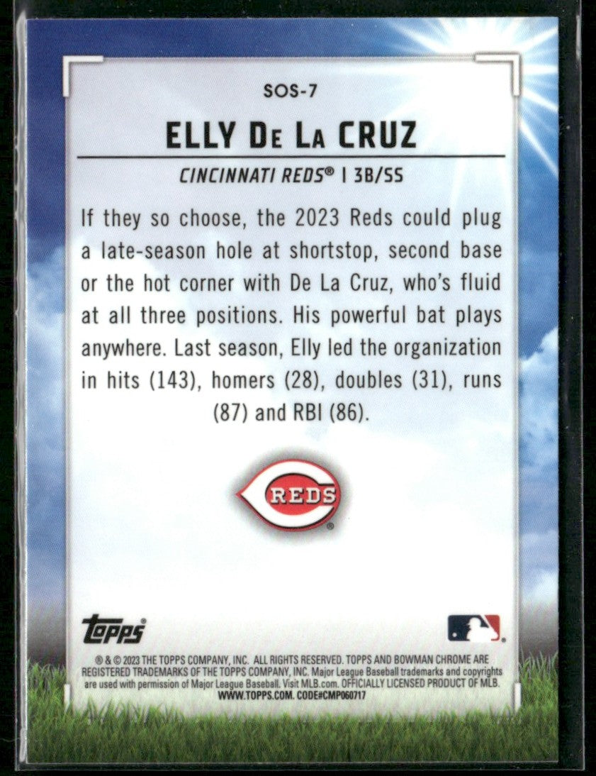 Elly De La Cruz 2023 Bowman Sights on September #SOS-7 Cincinnati Reds