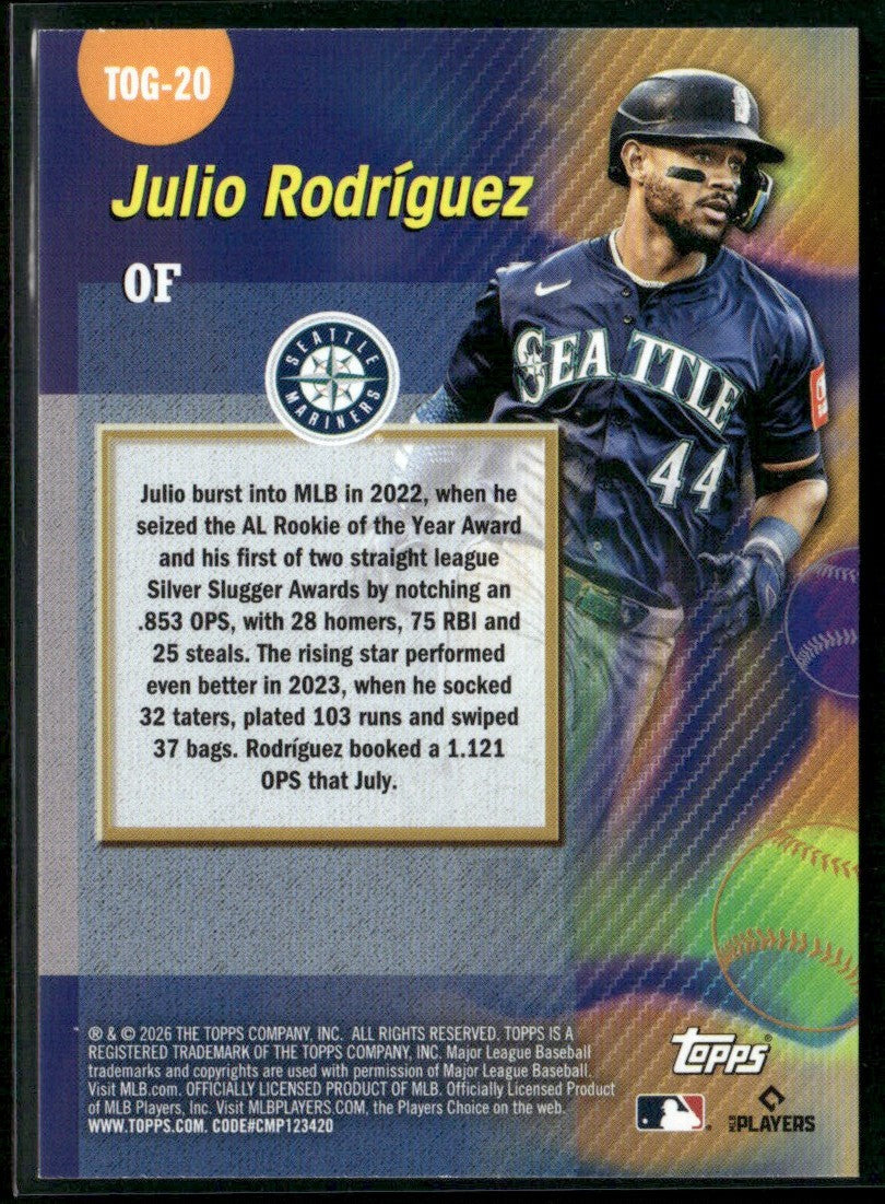 Julio Rodriguez 2026 Topps Titans of the Game #TOG-20 Seattle Mariners