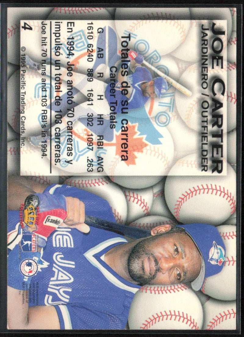 Joe Carter 1995 Pacific Gold Prisms #4 Toronto Blue Jays