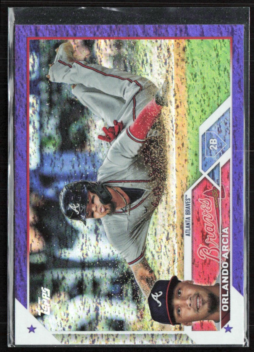 Orlando Arcia 2023 Topps Purple Foil /799 #US234 Atlanta Braves
