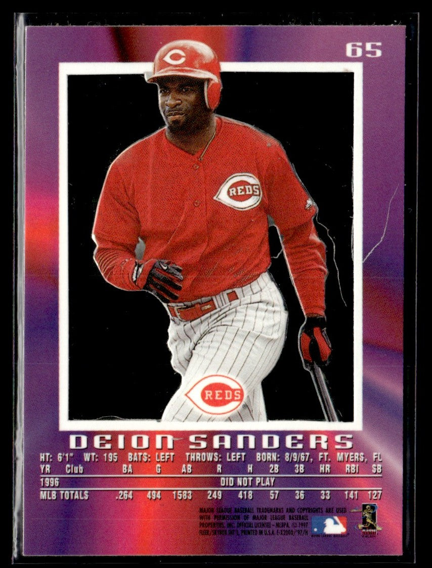 Deion Sanders 1997 SkyBox E-X2000 #65 Cincinnati Reds