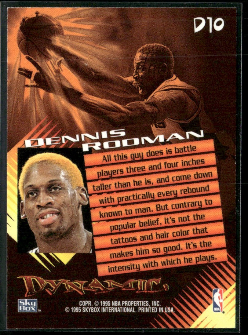 Dennis Rodman 1995 SkyBox Dynamic #D10 Chicago Bulls