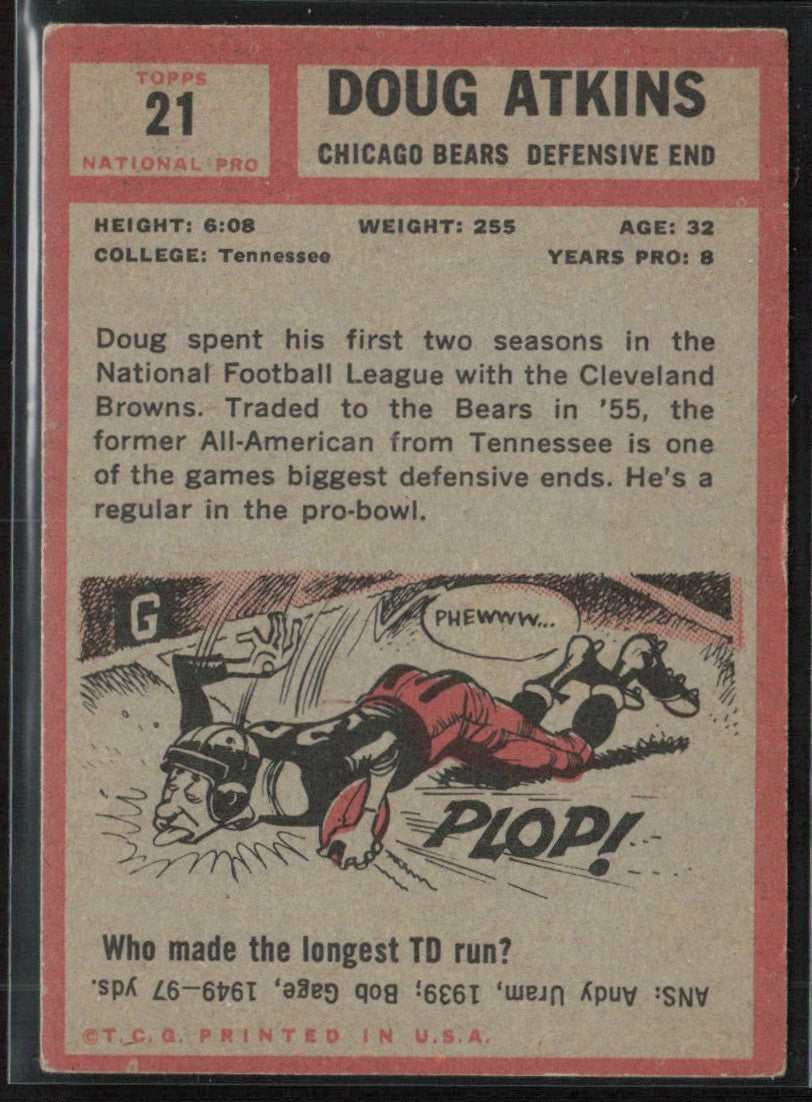 Doug Atkins 1962 Topps #21 Chicago Bears